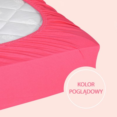 Prześcieradło amarantowe 180x200 z gumką JERSEY