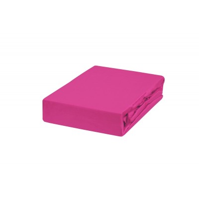 Prześcieradło amarantowe 180x200 z gumką JERSEY