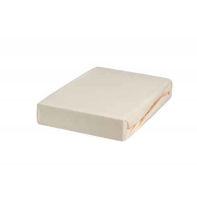 Prześcieradło kremowe 220x200 z gumką JERSEY