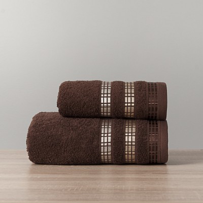 Ręcznik bawełniany 50x90 LUXURY brązowy - 1