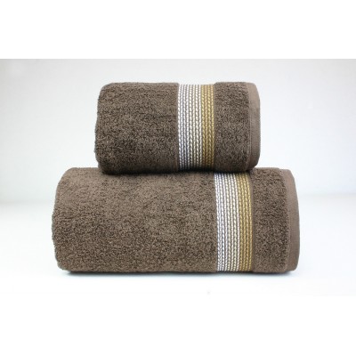 Ręcznik 50x90 brązowy bawełniany OMBRE - 1
