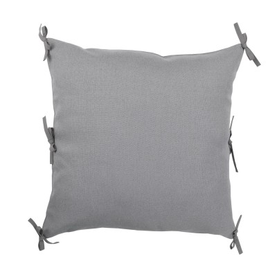 Szara poszewka 45x45 NATURAL wstążki - 1