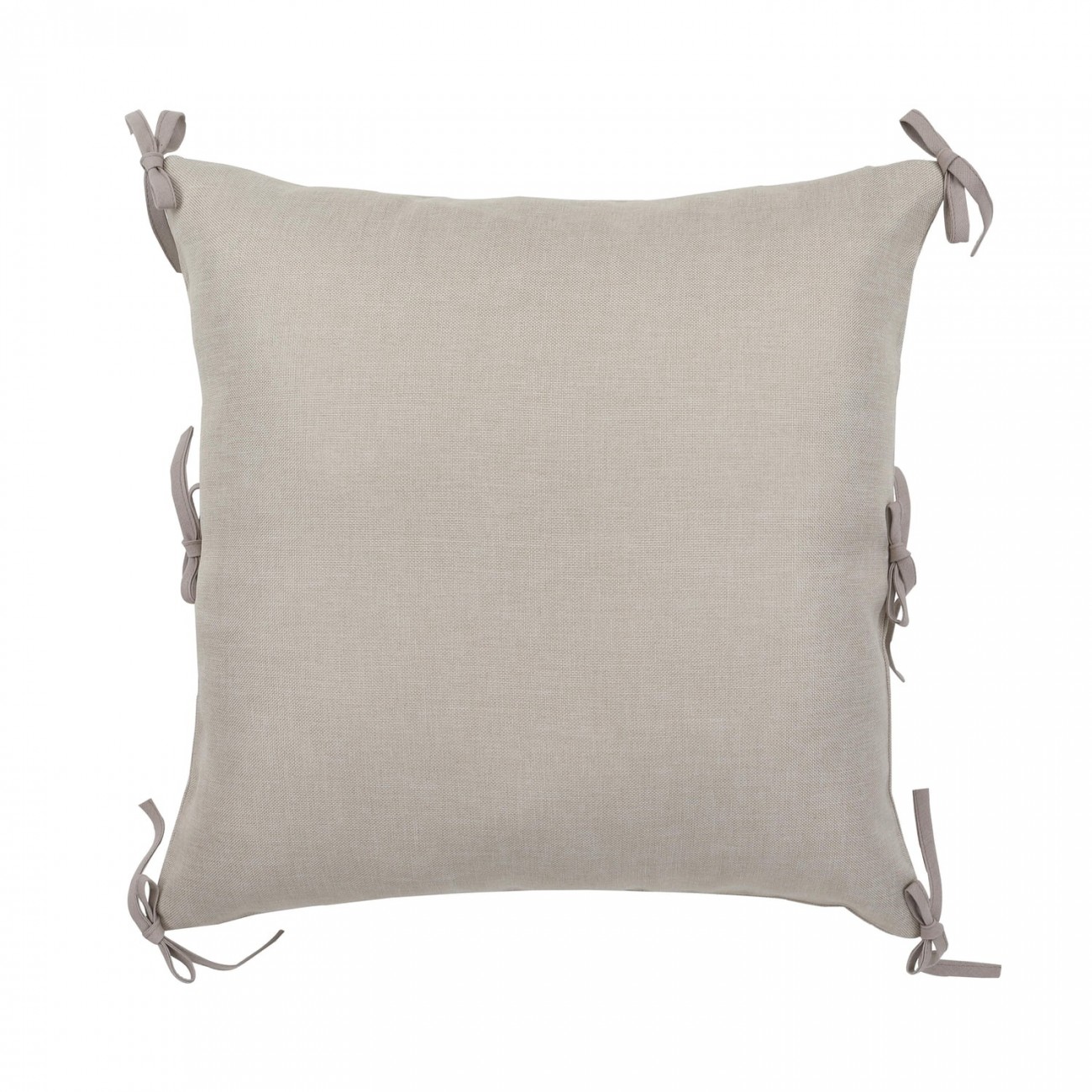 Beżowa poszewka 45x45 NATURAL wstążki - 1 Beżowa poszewka 45x45 NATURAL wstążki - 1