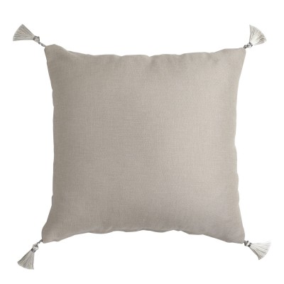 Beżowa poszewka z frędzlami 45x45 NATURAL - 1
