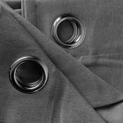 Grafitowa zasłona gotowa 140x250 na przelotkach do sypialni, salonu - 1