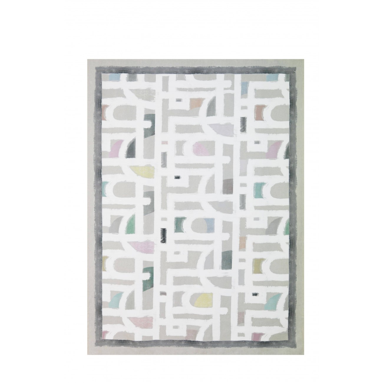 Obrus wodoodporny VIRGINIA 150x250cm geometryczna biel i beż - 1 Obrus wodoodporny VIRGINIA 150x250cm geometryczna biel i beż - 1