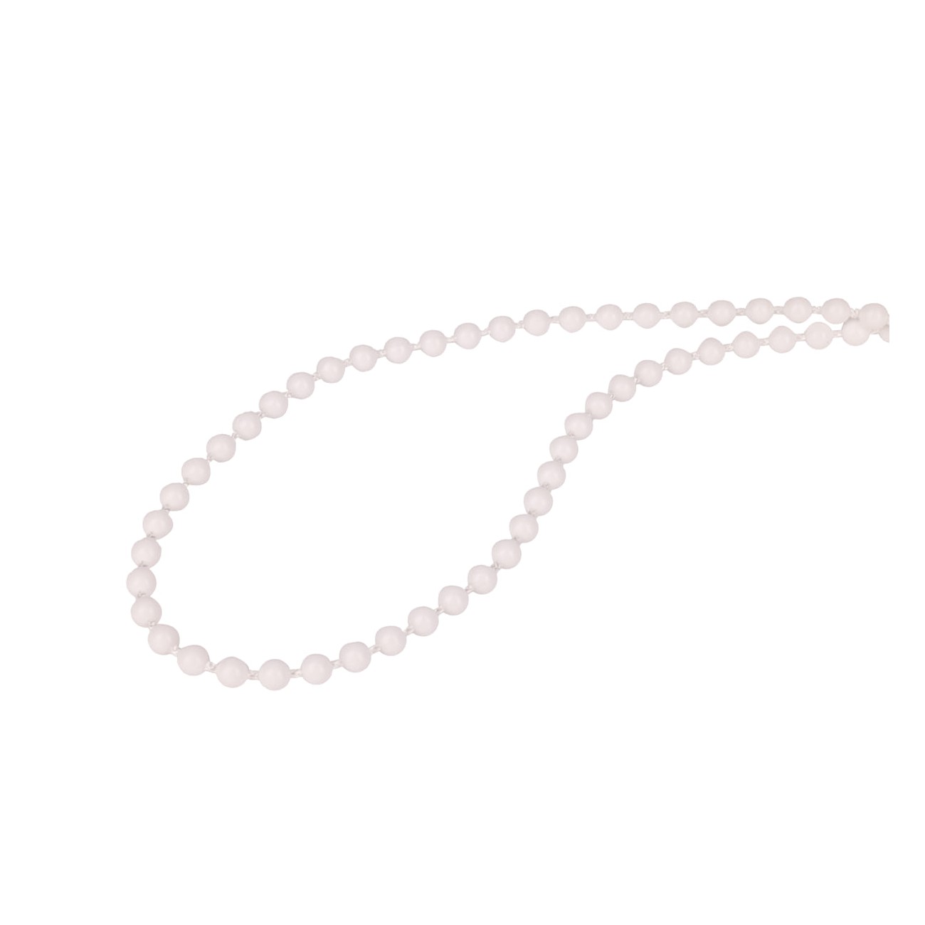 Łańcuszek koralikowy  100 cm biały do rolety rzymskiej - 1