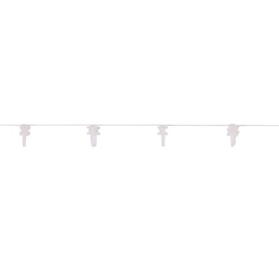 Ślizg prostokątny na sznurku do systemu WAVE fala co 6 cm biały - 2