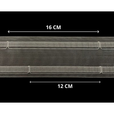 Taśma fala do firan i zasłon szerokość 75 mm, szerokość 7.5 cm, taśma WAVE biała - drugi gatunek - 2