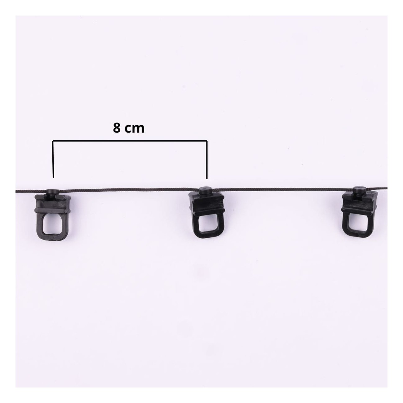 Ślizg na sznurku PROSTOKĄT fala 8 cm czarny - 3