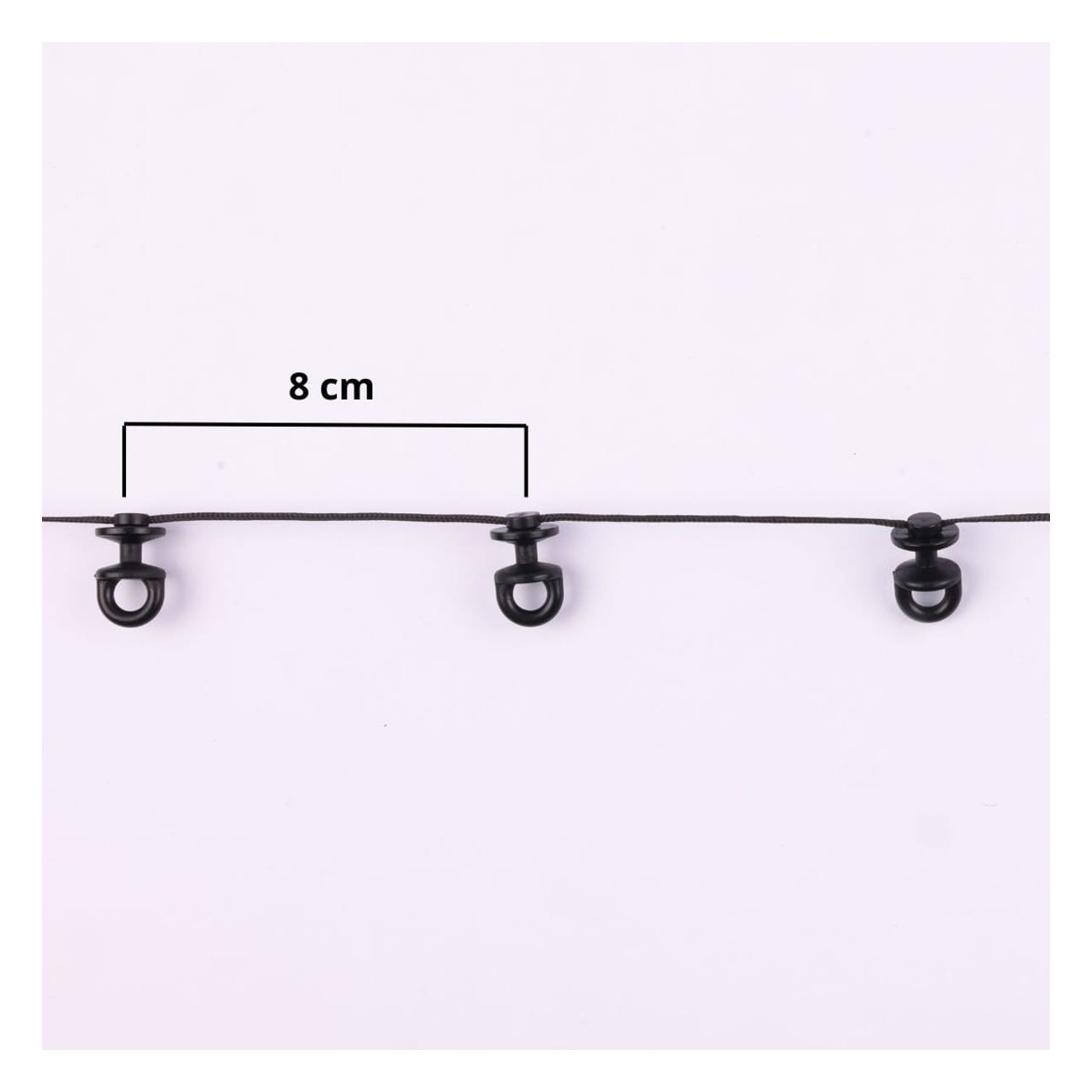 Ślizg na sznurku UNI obrotowy fala 8 cm czarny - 1