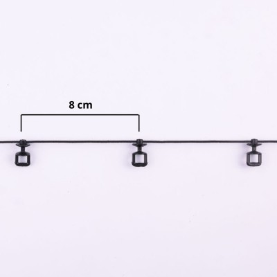 Ślizg na sznurku UNI fala 8 cm czarny - 1