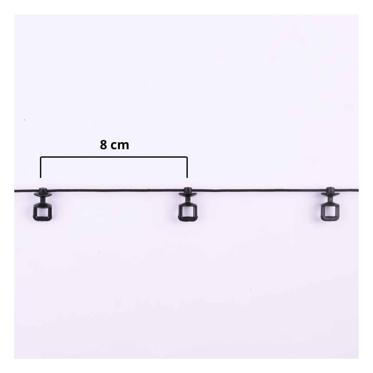 Ślizg na sznurku UNI fala 8 cm czarny - 1