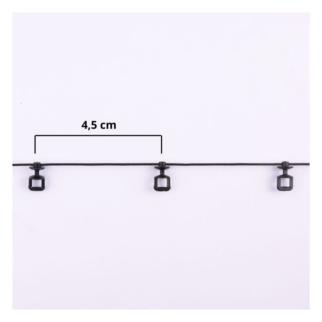 Ślizg na sznurku UNI fala 4,5 cm czarny - 1 Ślizg na sznurku UNI fala 4,5 cm czarny - 1