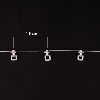 Ślizg na sznurku UNI fala 4,5 cm biały - 1