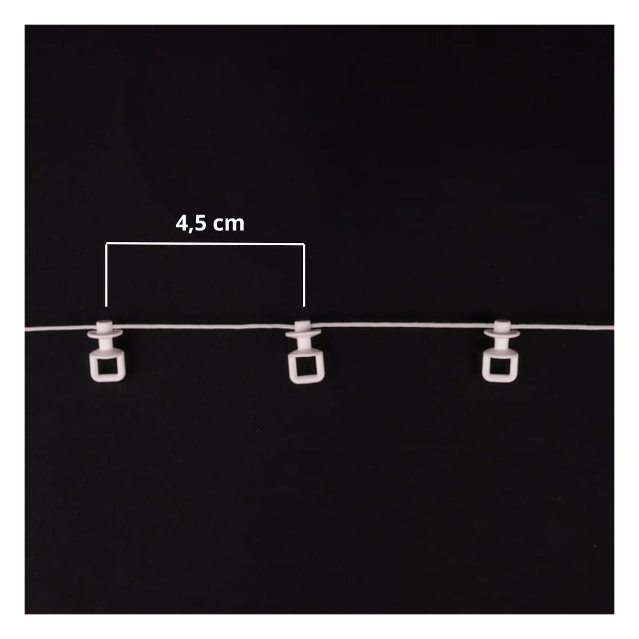 Ślizg na sznurku UNI fala 4,5 cm biały - 1 Ślizg na sznurku UNI fala 4,5 cm biały - 1