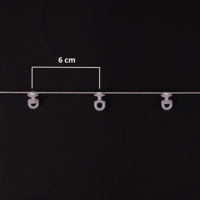 Ślizg na sznurku UNI obrotowy fala 6 cm biały - 1