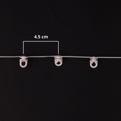 Ślizg na sznurku SLIM obrotowy fala 4,5 cm biały - 1