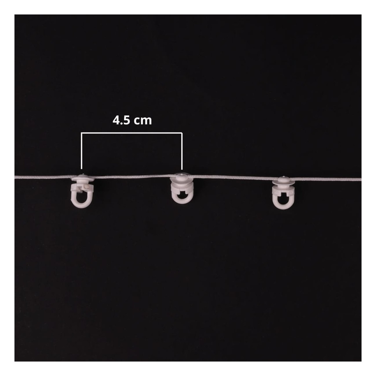 Ślizg na sznurku SLIM obrotowy fala 4,5 cm biały - 1