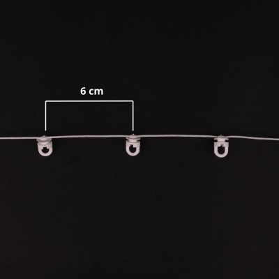 Ślizg na sznurku SLIM obrotowy fala 6 cm biały - 1