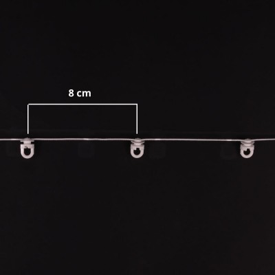 Ślizg na sznurku SLIM obrotowy fala 8 cm biały - 1