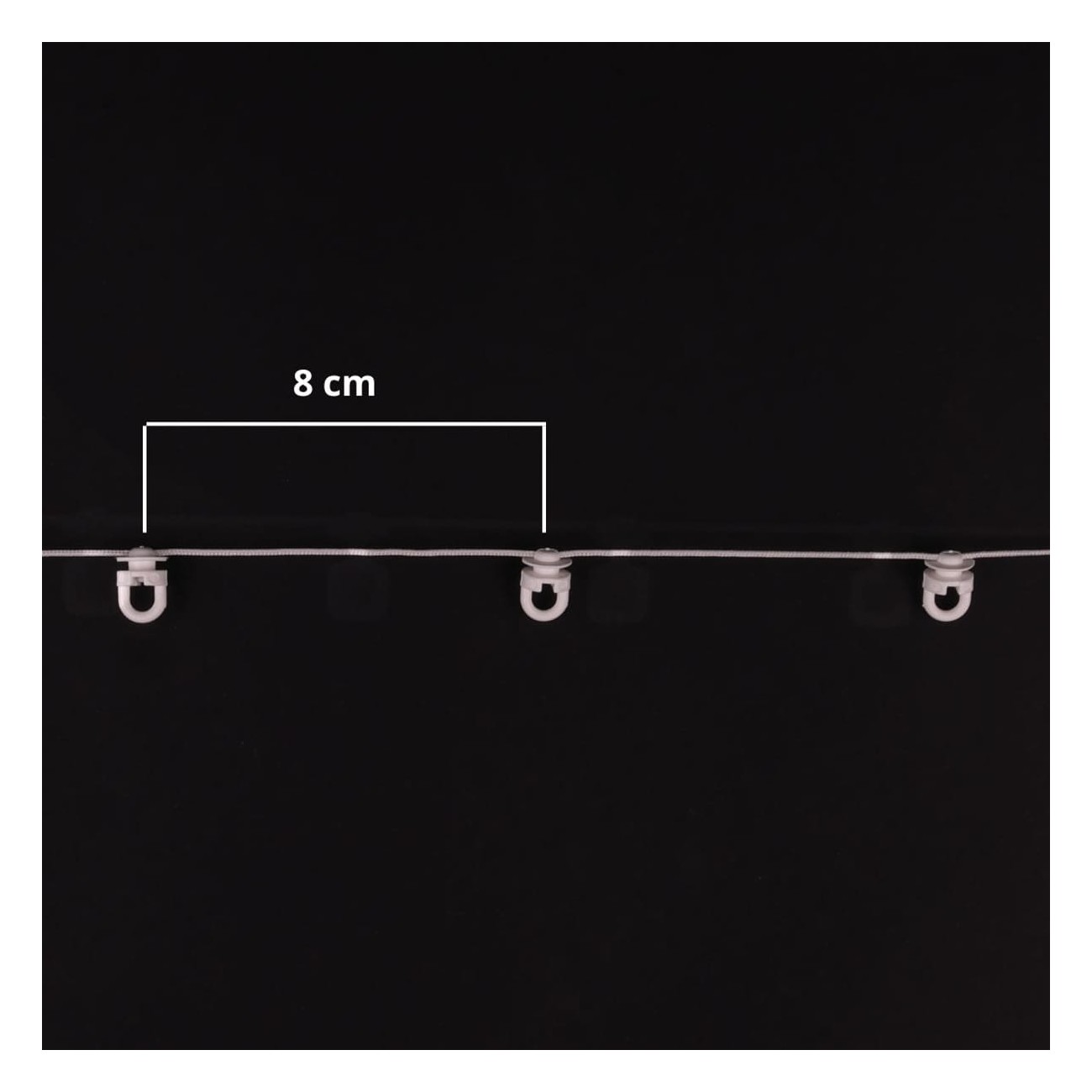 Ślizg na sznurku SLIM obrotowy fala 8 cm biały - 1