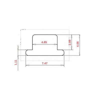 Ślizg na sznurku do systemu WAVE fala co 4,5 cm biały - 10