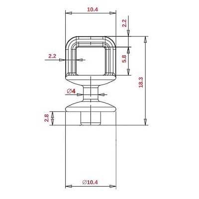 Ślizg na sznurku UNI 4mm fala 6 cm czarny - 4