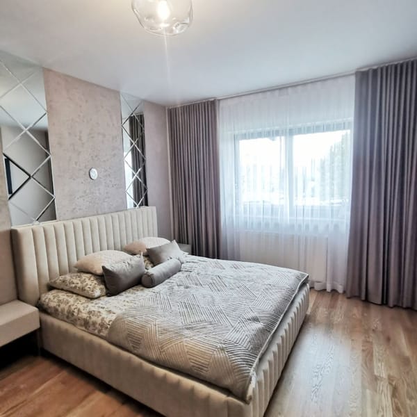 nowoczesna sypialnia w kolorze beżo różowym | Bagdad Nowy Sącz