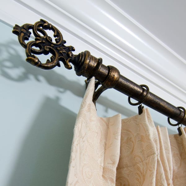 końcówka dekoracyjna ciemne stare złoto do karnisza rurowego końcówka dekoracyjna ciemne stare złoto do karnisza rurowego