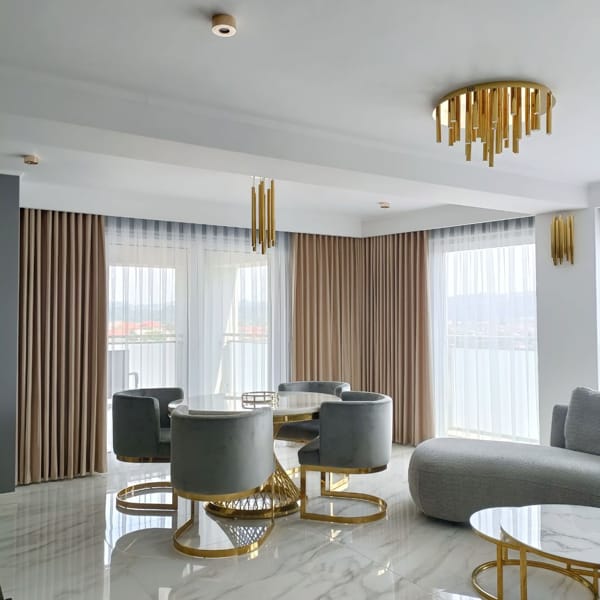 wystrój wnętrza w stylu glamour beżowo szary | Bagdad Nowy Sącz wystrój wnętrza w stylu glamour beżowo szary | Bagdad Nowy Sącz