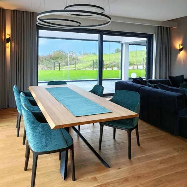 jasne szare zasłony na duże przeszklenia do salonu | Bagdad Nowy Sącz