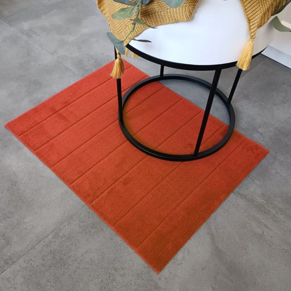 miękki pomarańczowy dywanik łazienkowy | zaslony-firany.pl