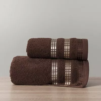 Ręcznik bawełniany 50x90 LUXURY brązowy - 2