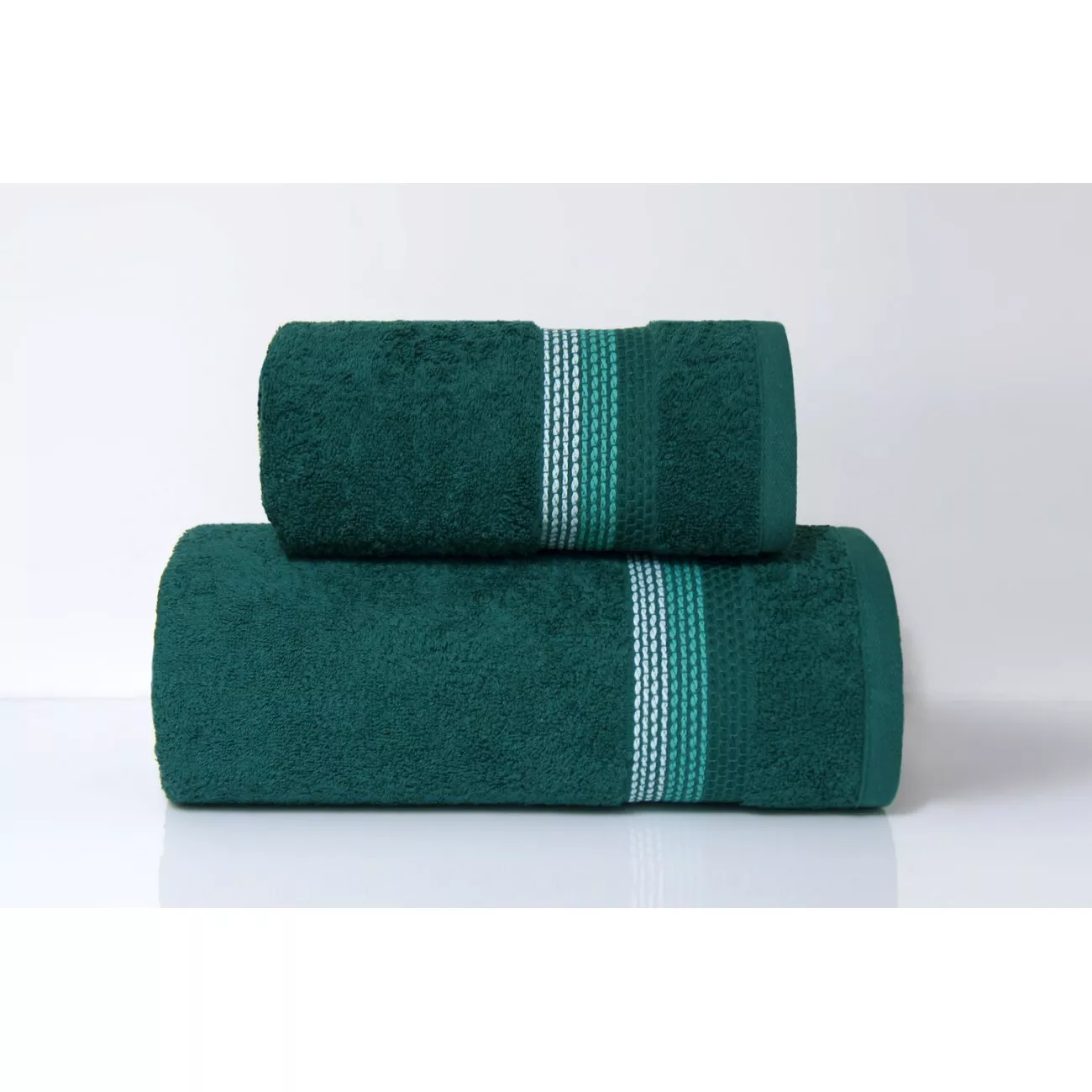Ręcznik 50x90 zielony bawełniany OMBRE - 1