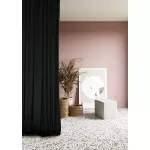 Zasłona gotowa MEDIOLAN 140x250 czarna na żabkę, tunel, agrafkę, fala - 1