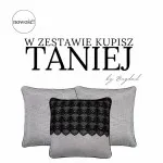 Zestaw poszewek dekoracyjnych pikowanych srebrnych SHINY-1