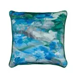 Poszewka ozdobna 45x45 IMPRESSIO Velvet niebieska zieleń - 1