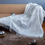 Koc 130x170 SIENNA czarny srebrny nadruk - 1