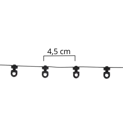 Ślizg na sznurku do systemu WAVE fala co 4,5 cm czarny - 4