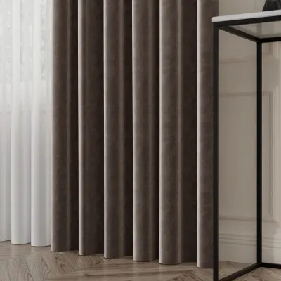 Tkanina zasłonowa Velvet 300 cm chłodny brązowy 018 - 1