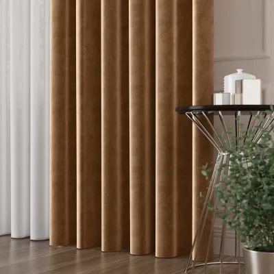 Tkanina zasłonowa Velvet 300 cm ciepły brązowy 015 - 3