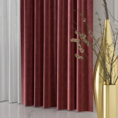 Tkanina zasłonowa Velvet 300 cm winny 046 - 3