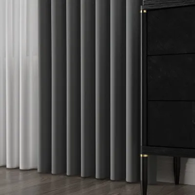 Tkanina zasłonowa Lima 300 cm ciemny szary 031 - 3 Tkanina zasłonowa Lima 300 cm ciemny szary 031 - 3