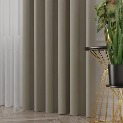 Tkanina zasłonowa Lima 300 cm szaro-brązowy 053 - 3 Tkanina zasłonowa Lima 300 cm szaro-brązowy 053 - 3