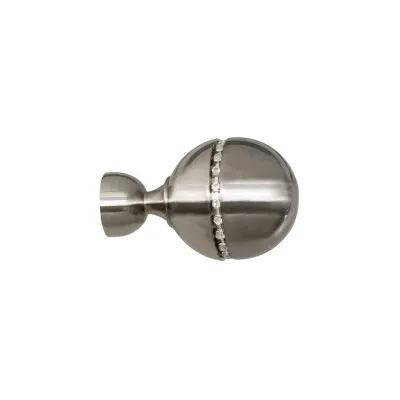 Końcówka corso diamond do karnisza drążkowego 19 mm efekt stali nierdzewnej - 1
