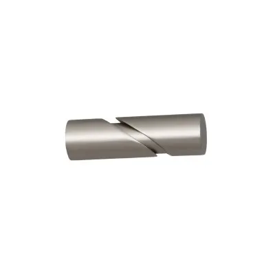Końcówka fidelio do karnisza rurkowego 19 mm satyna nikiel - 1