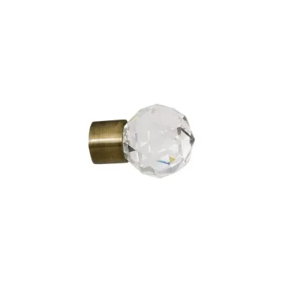 Komplet 2 sztuk końcówek globe do karnisza rurkowego 19 mm antyczne złoto - 1