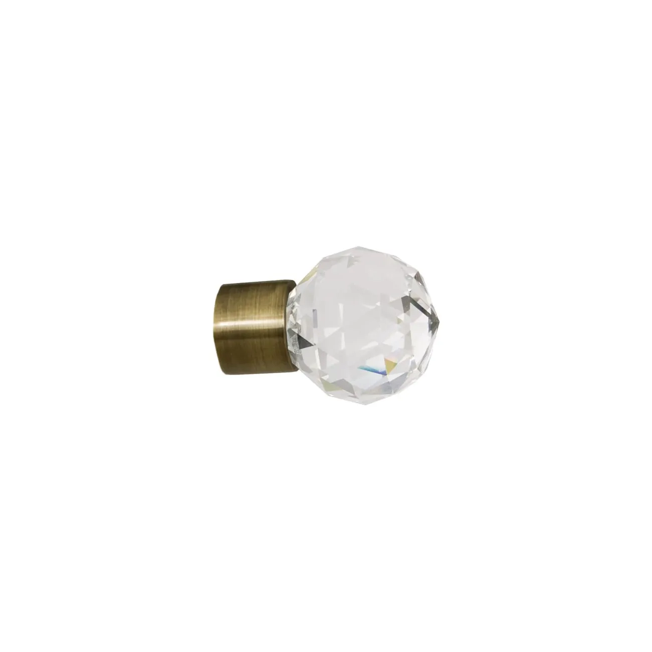 Komplet 2 sztuk końcówek globe do karnisza rurkowego 19 mm antyczne złoto - 1