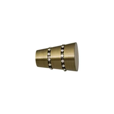 Końcówka jonker do karnisza rurkowego 19 mm antyczne złoto - 1